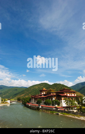 Punakha Dzong 1637, Punakha, Bhutan, Asien Stockfoto