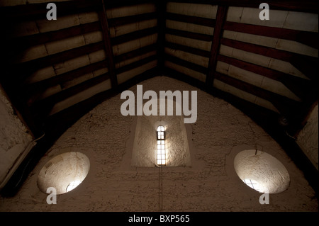 Interieur/Exterieur/Detail der Cambridge Aussätzigen Kapelle, auch bekannt als Aussätziger Chapel of St. Mary Magdalene. Stockfoto