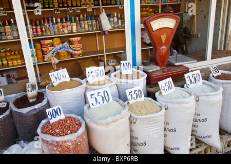 Lebensmittelmarkt oder Shuka in Vanadzor Armenien Stockfoto