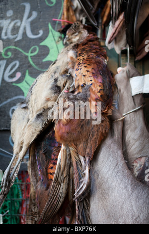 Wildfleisch auf dem Display, Borough Market, Londo, England-Close-up Stockfoto