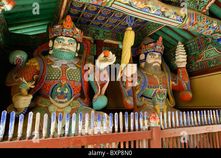 Tempelwächter Girimsa buddhistische Tempel, Südkorea Stockfoto