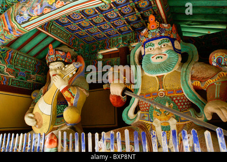 Tempelwächter Girimsa buddhistische Tempel, Südkorea Stockfoto