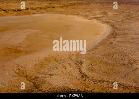 Luftaufnahme des Salzpfanne in der Nähe von Lake Eyre, Willaim Creek, South Australia Stockfoto