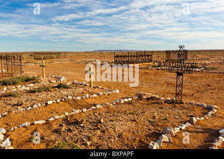 Friedhof in der verlassenen Stadt Farina in Süd-Australien outback Stockfoto