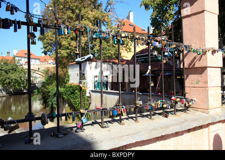 Schlösser zu überbrücken Prag Tschechische Republik Stockfoto