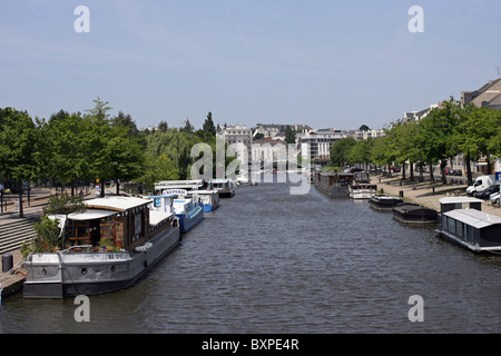 Nantes (44): Ufer der Erdre Stockfoto