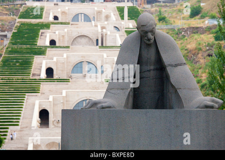 Statue von Alexander Tamanian, Planer des modernen, Kaskaden, Eriwan, Armenien Stockfoto