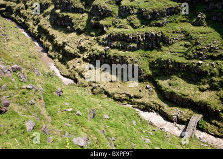 Mittelalterliche Brücke der Festung Lori Berd in Nord-Armenien Stockfoto