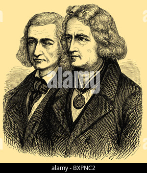 Brüder Grimm, Jakob Grimm, Wilhelm Grimm, Sammler von Märchen Stockfoto