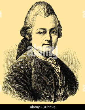 Gotthold Ephraim Lessing (1729 – 1781), deutscher Schriftsteller, Philosoph, Dramatiker, Publizist und Kritiker Stockfoto