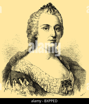 Maria Theresa von Österreich (1717-1780), Herrscherin der habsburgischen Herrschaftsgebiete und das letzte aus dem Haus Habsburg Stockfoto