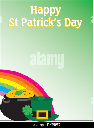 Glücklich St. Patrick Themen Hintergrund Illustration Vektor Stockfoto