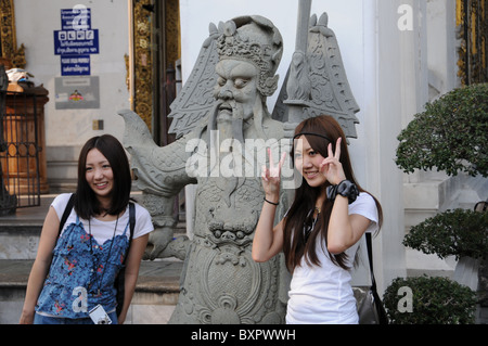Asiatische Touristen machen ein Bild Stockfoto