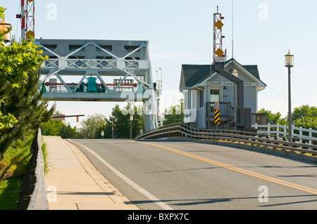 Knapps Narrows Zugbrücke, die verkehrsreichsten Zugbrücke in die Vereinigten Staaten, Tilghman Island, Talbot County, Maryland USA Stockfoto