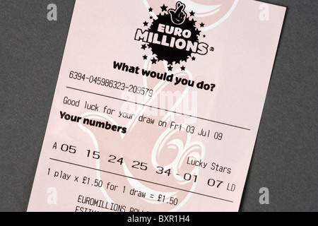 Euro Millionen Lotterie Stockfoto