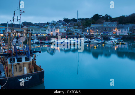 Padstow zu Weihnachten Stockfoto