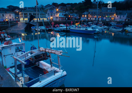 Padstow zu Weihnachten Stockfoto