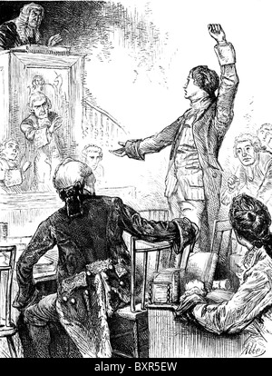 Patrick Henry (1736 – 1799) war ein amerikanischer Patriot und Redner, und ist bekannt für das sagen "Gib mir Freiheit oder gib mir den Tod!" Stockfoto
