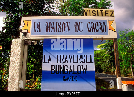 Haus von Kakao, La Maison du Cacao, Stadt von Pointe-Noire, Basse-Terre, Guadeloupe, Französisch-Westindien Stockfoto