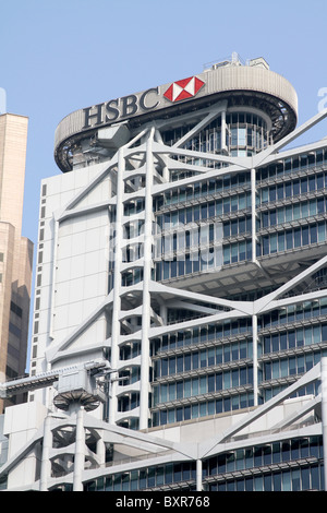 HSBC Bank-Zentrale Hauptgebäude in Hong Kong, China Stockfoto