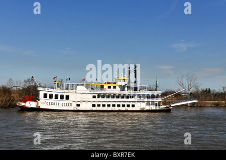Creole Queen Paddlewheel Boot, Mississippi River, New Orleans, Louisiana Stockfoto