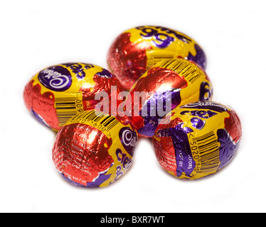 Cadbury Creme Schokolade Ostereier Stockfoto