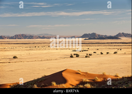 Granit in der Tsauchab-Ebene, in der Nähe von Sossusvlei in zentral-Namibia, Afrika zu Tage tretenden Stockfoto