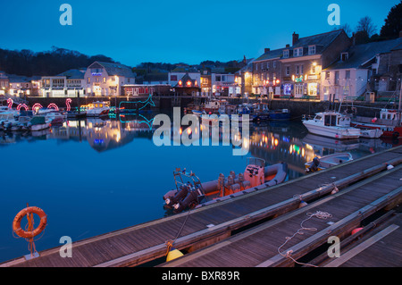 Padstow zu Weihnachten Stockfoto