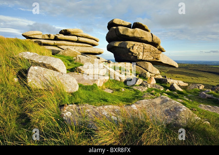 Die Cheesewring Stowes Hill auf Bodmin Moor in Cornwall Stockfoto