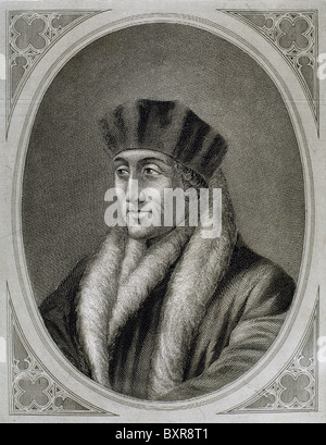 Desiderius Erasmus Roterodamus (bekannt als Desiderius Erasmus von Rotterdam) (1466/1469-1536). Niederländischen Renaissance-Humanist. Stockfoto