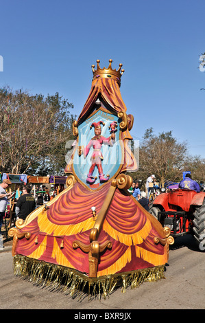 Führen Sie, Schwimmer, Ritter von Babylon Parade, 2010 Karneval Parade, New Orleans, Louisiana Stockfoto