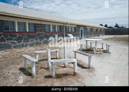 Gefängnisgebäude auf Robben Island maximale Sicherheit Gefängnis Komplex, Cape Town, Südafrika Stockfoto