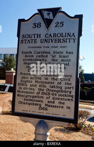 SOUTH CAROLINA STATE UNIVERSITY ist genannt worden "zumindest symbolisch die wichtigste Bildungseinrichtung Stockfoto