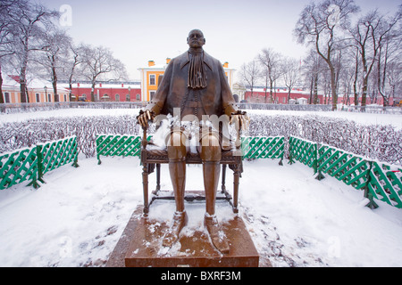 Denkmal für Peter die ersten von Mikhail Shemyakin, Peter und Paul Festung, Sankt Petersburg, Russland Stockfoto