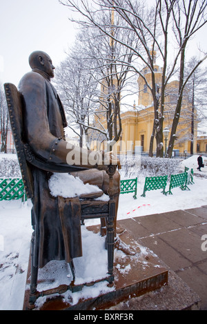 Denkmal für Peter die ersten von Mikhail Shemyakin, Peter und Paul Festung, Sankt Petersburg, Russland Stockfoto