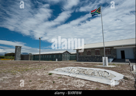 Haupteingang zum politischen Gefangenen Flügel, Robben Island Hochsicherheitsgefängnis, Cape Town, South Africa Stockfoto