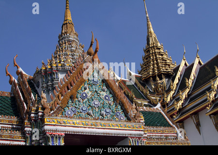 Dusit Maha Prasat Saal im königlichen Palast im Wat Phra Kaeo (Kaew) Tempel Komplex Bangkok Stockfoto