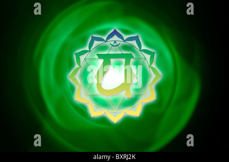 Anahata-Chakra-symbol Stockfoto