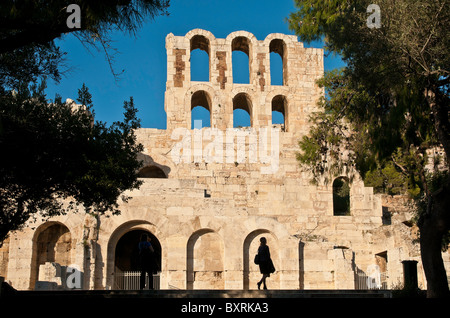 Odeon des Herodes Atticus, am Südhang der Akropolis, Athen, Griechenland Stockfoto