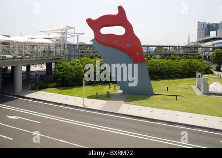 Tokio, Odaiba Insel, Skulptur in Tokyo Big Sight Stockfoto