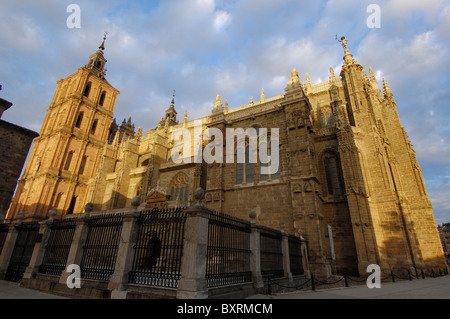Gotische Kathedrale Santa María (S. XV-XVI), Astorga. Camino de Santiago. Provinz León, Kastilien-León, Spanien Stockfoto