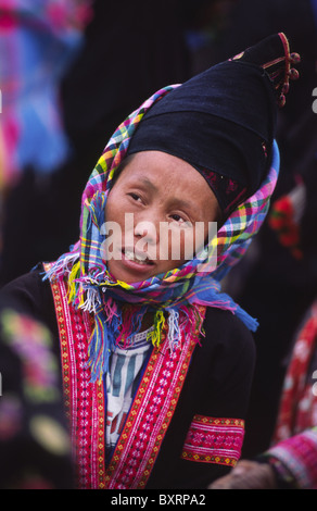 Hmong-Minderheit-Frauen. Sinhoe, Lai Chau Provinz, Nord-Vietnam. Stockfoto