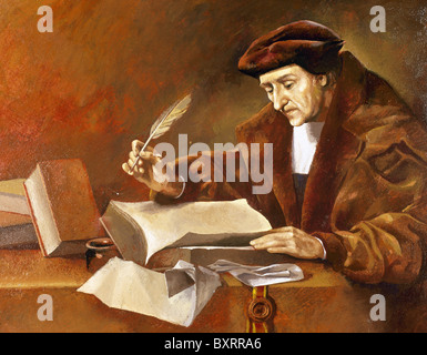 Desiderius Erasmus Roterodamus (bekannt als Desiderius Erasmus von Rotterdam) (1466/1469-1536). Niederländischen Renaissance-Humanist. Stockfoto