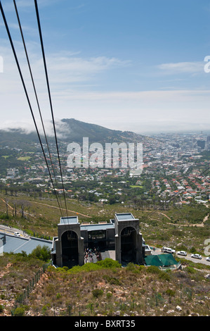 Tafelberg unteren Seilbahnstation, Cape Town, Südafrika Stockfoto