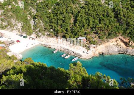 Griechenland, Zakynthos, Porto Vromi, Blick auf Bucht und Strand Stockfoto