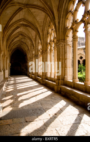 Spanien, Katalonien, Santes Creus, Kloster-Kreuzgang Stockfoto