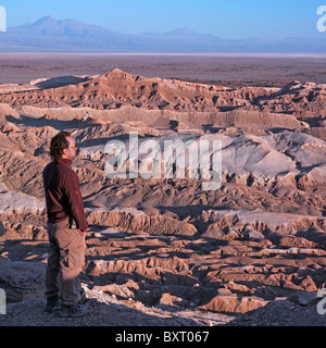 Blick auf die Atacama-Wüste in der Nähe von San Pedro de Atacama, Chile Reiseführer. Stockfoto