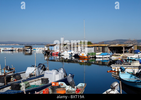 Hafen von La Pointe Courte in Sete, Languedoc Roussillon, Frankreich Stockfoto