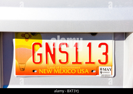 Registriernummer, New Mexico, USA Stockfoto