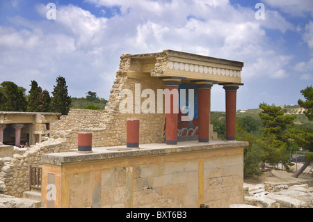 Arthur Evans Rekonstruktion der minoische Palast von Knossos Stockfoto